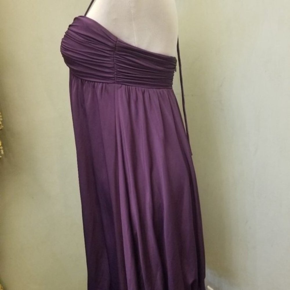 Niteline Purple rhinestone bubble halter dress women's size 2 (286) - Picture 4 of 9